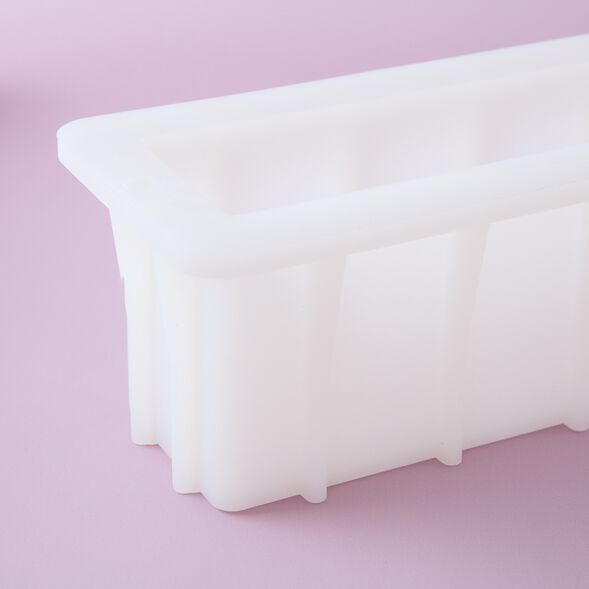 Close up of a Tall 12 inch Silicone Loaf Mold for Soap Making